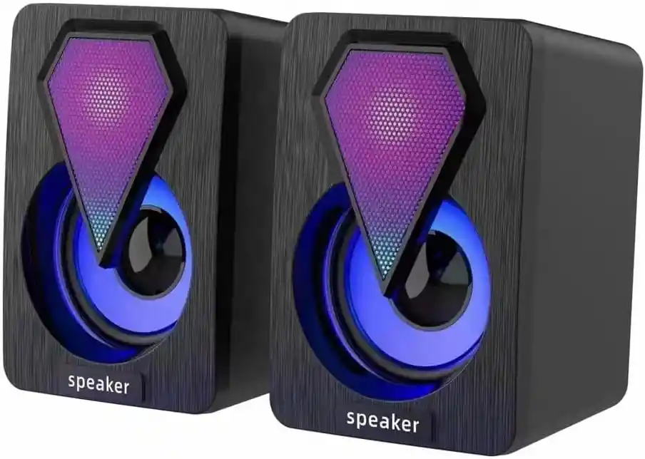 Par De Parlantes Gamer Altavoz Pc Rgb Speaker Ysd-1046