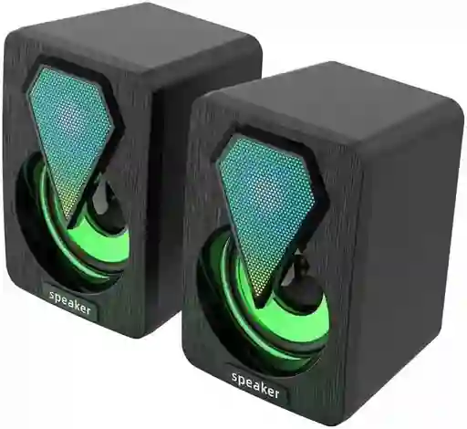 Par De Parlantes Gamer Altavoz Pc Rgb Speaker Ysd-1046