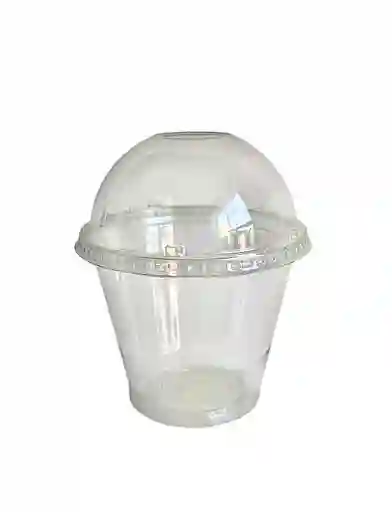 Vasos 9 Onzas Pet X12 Unds Con Tapa Domo, Vasos 9 Onzas Con Sobrecopa Sin Perforación