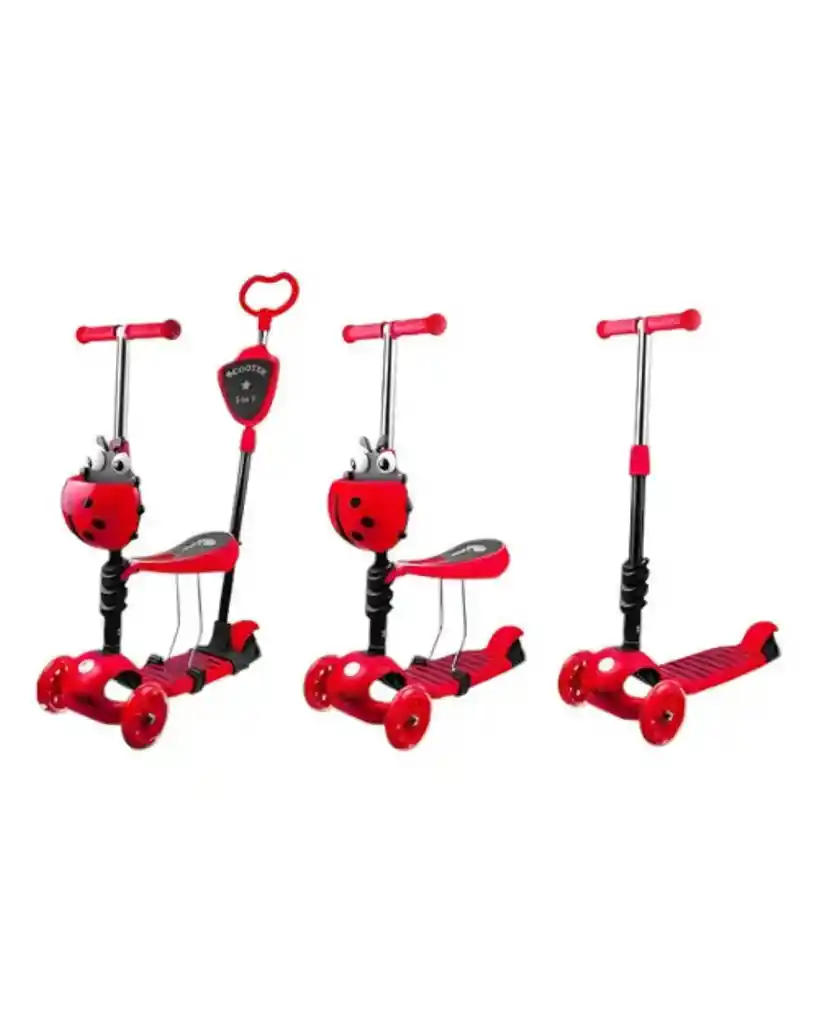 Patineta Monopatín Scooter 5 En 1 Luz Led Musical