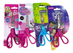 Tijera Punta Roma Escolar Estampada Niña