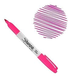 Sharpie Marcador Permanente Punta Fina Fucsia