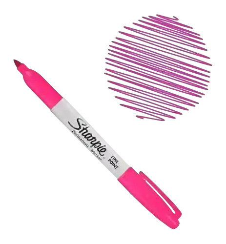 Sharpie Marcador Permanente Punta Fina Fucsia