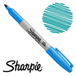 Sharpie Marcador Permanente Punta Fina Azul Claro