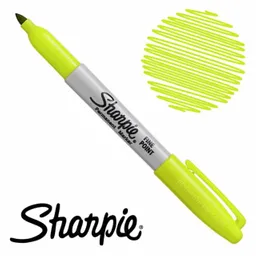 Sharpie Marcador Permanente Punta Fina Amarillo