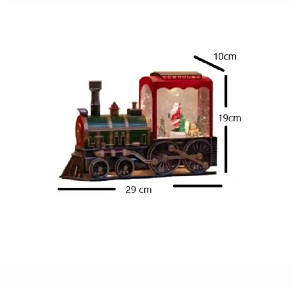 Decoración Navideña Hermoso Tren Musical Lámpara