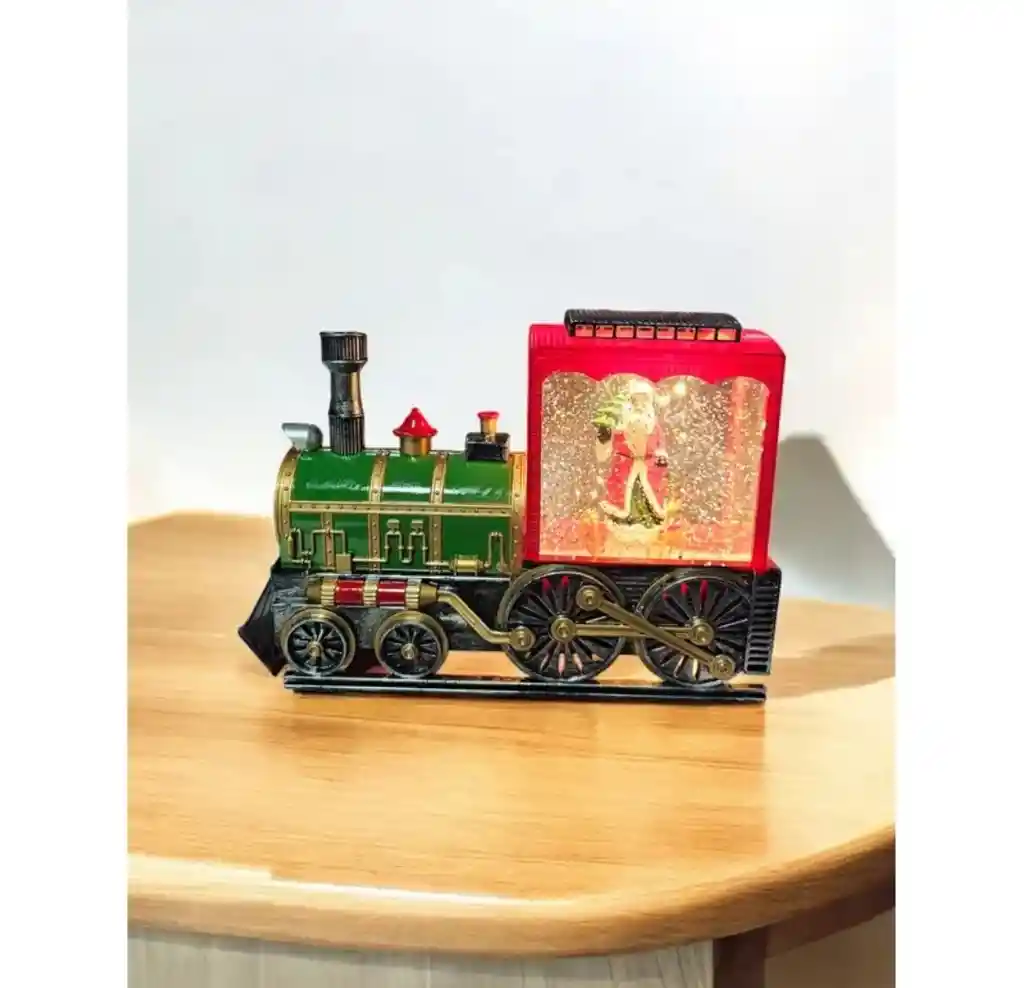 Decoración Navideña Hermoso Tren Musical Lámpara