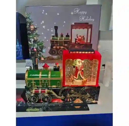 Decoración Navideña Hermoso Tren Musical Lámpara