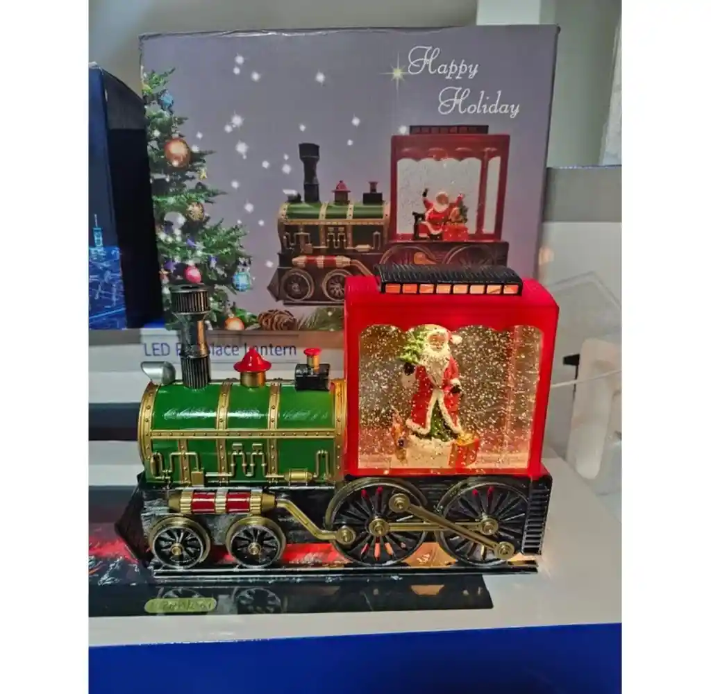 Decoración Navideña Hermoso Tren Musical Lámpara