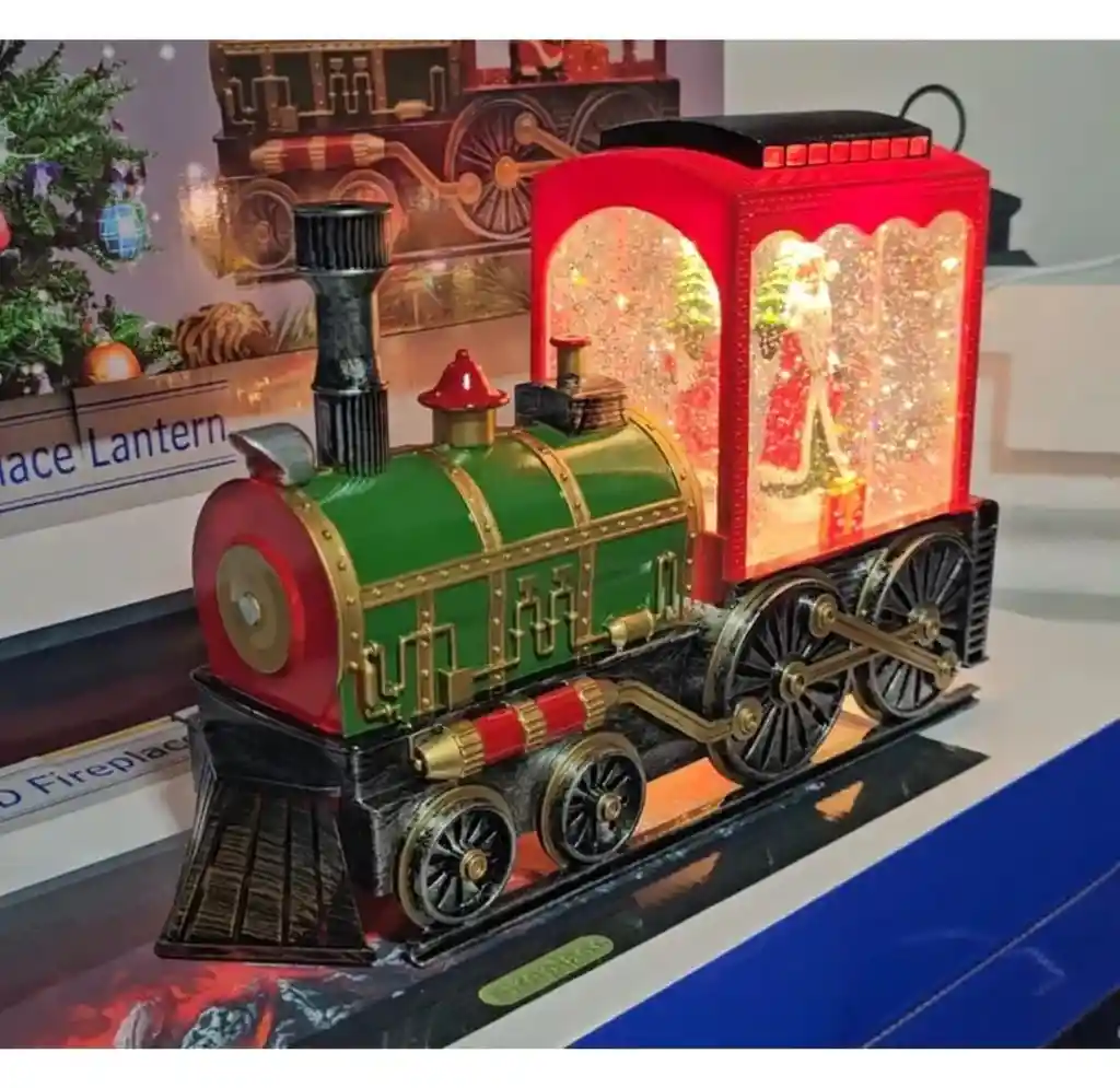 Decoración Navideña Hermoso Tren Musical Lámpara