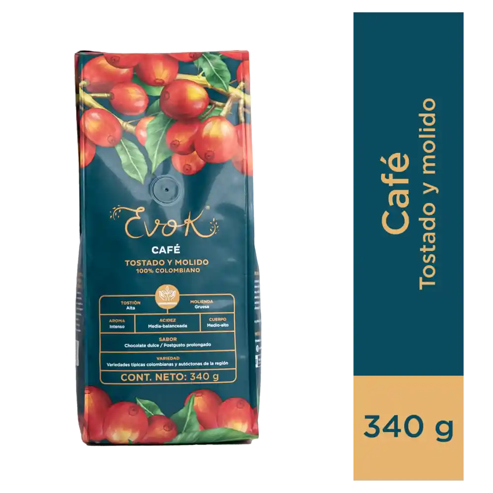 Café Molido Evok Por 340 Gramos