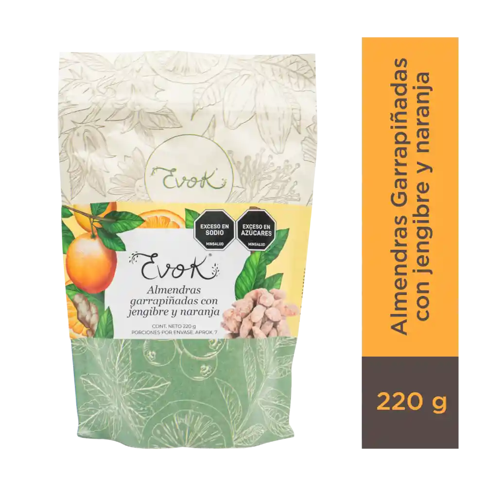 Almendras Garrapiñadas Con Naranja Y Jengibre Por 220 Gramos