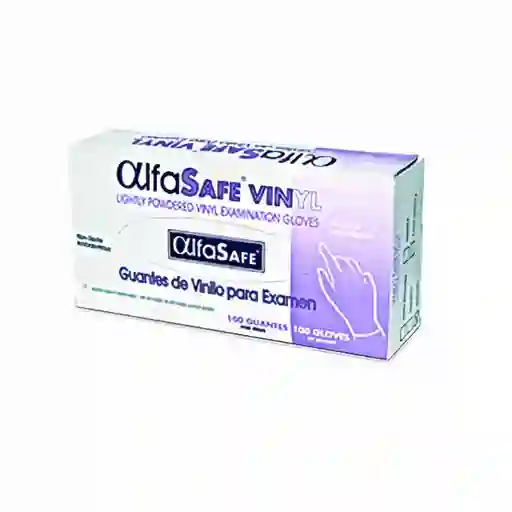 Alfa Safe Guantes De Vinilo Para Examen