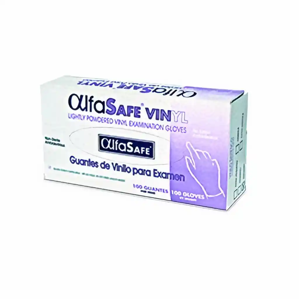 Alfa Safe Guantes De Vinilo Para Examen