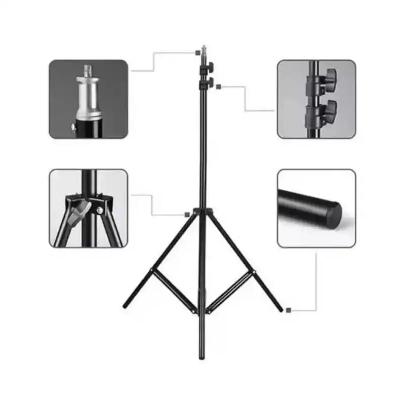 Trípode 2.10mts Para Aro De Luz Camara Flash Softbox Stand