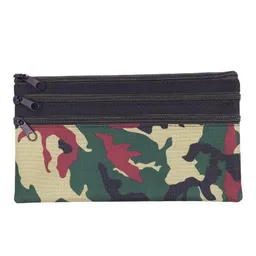 Cartuchera Económica Estampada De 3 Cierres - Militar