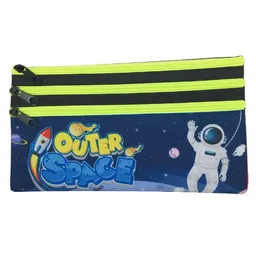 Cartuchera Económica Estampada De 3 Cierres - Outer Spaace