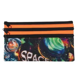 Cartuchera Económica Estampada De 3 Cierres - Space