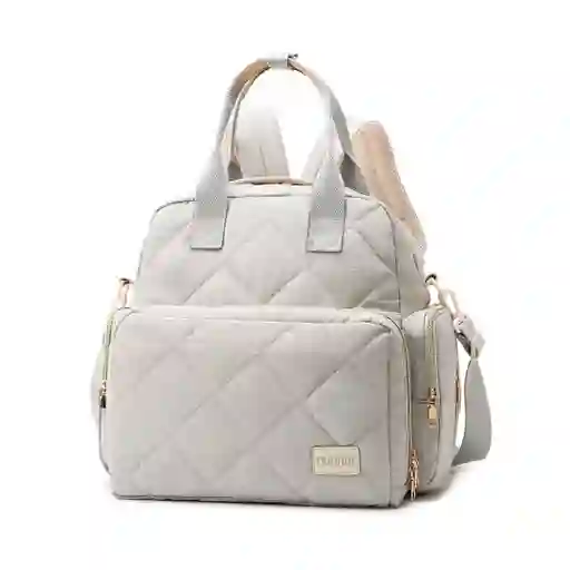 Bolso Pañalera Duohui Gris De Múltiples Compartimientos, Con Correa Para Uso Lateral, De Buena Capacidad De Almacenamiento, Morral En Tela Resistente E Impermeable Para Pañales