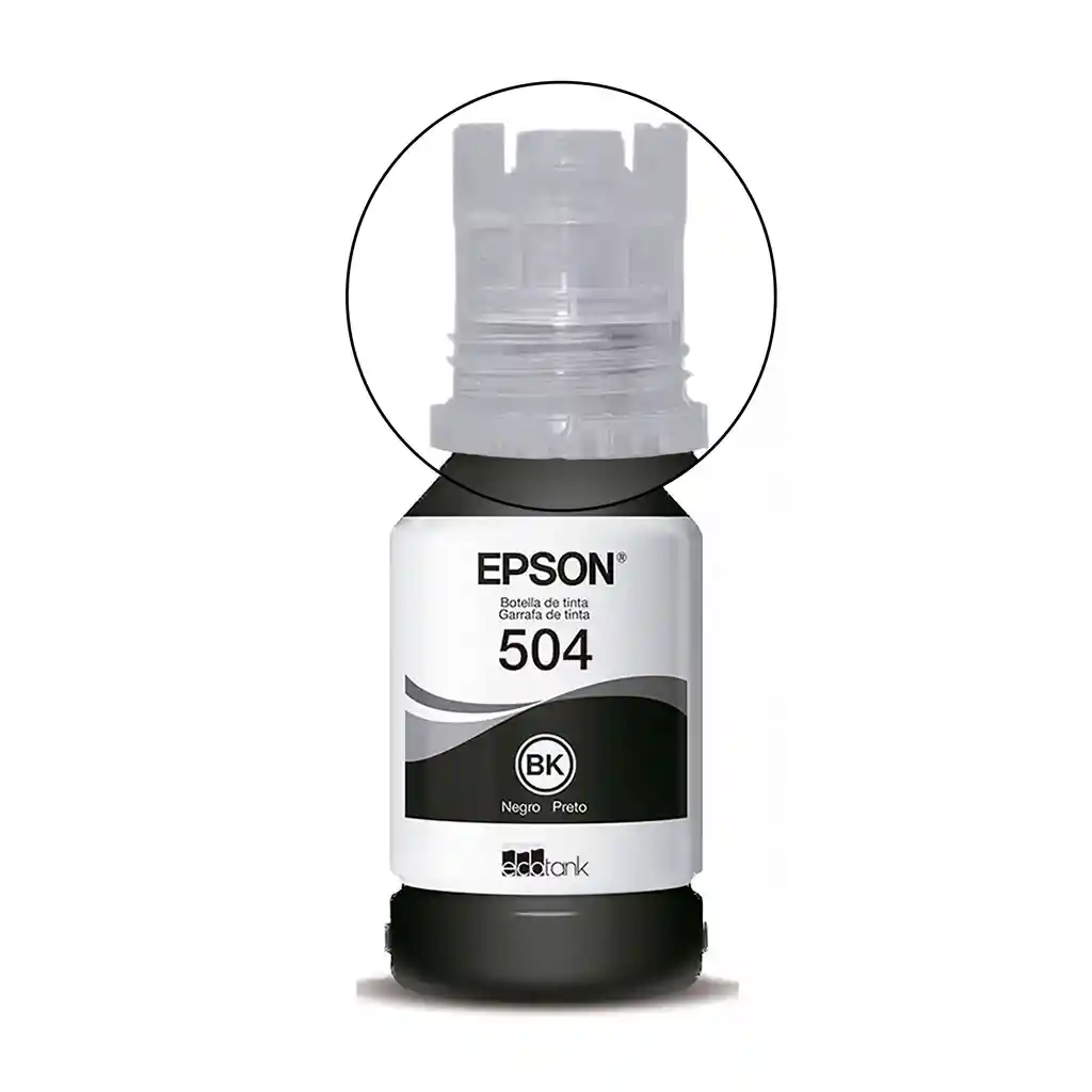Tinta Epson T504 Negra Original Para Impresoras L4150 L4160 L4260 L6161 L6171 L6191 L6270 L14150 X1 Unidad