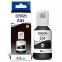 Tinta Epson T504 Negra Original Para Impresoras L4150 L4160 L4260 L6161 L6171 L6191 L6270 L14150 X1 Unidad