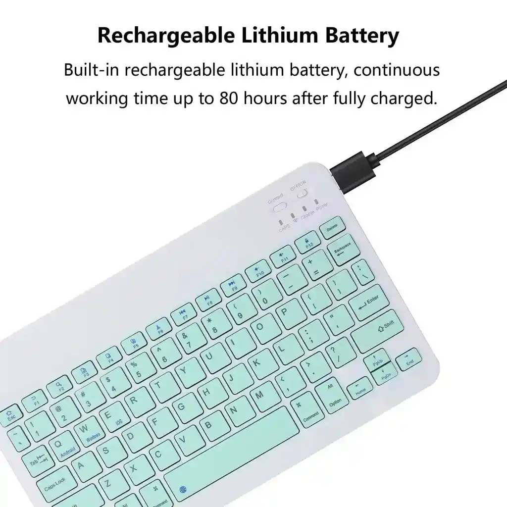 Teclado Mini Bluetooth Bt-030 Rosado Nuevo
