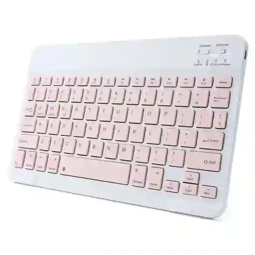 Teclado Mini Bluetooth Bt-030 Rosado Nuevo