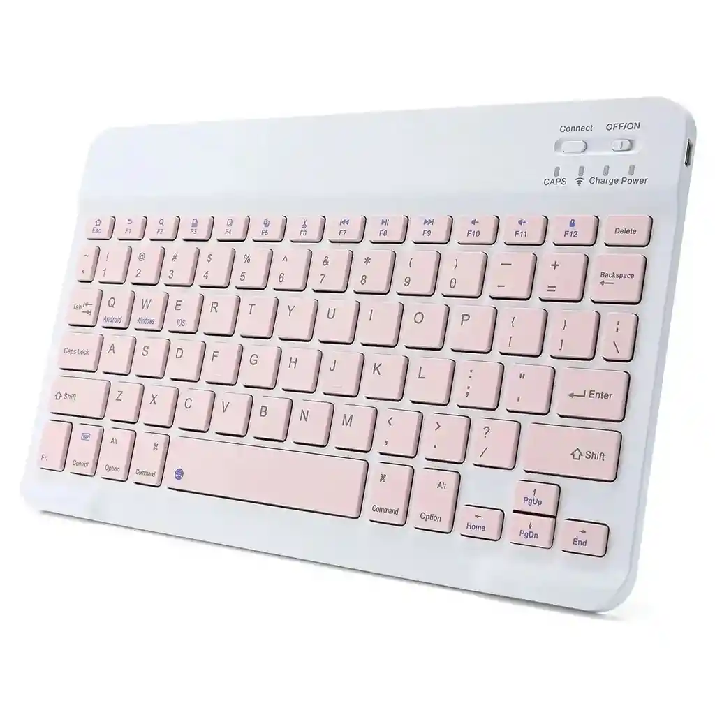 Teclado Mini Bluetooth Bt-030 Rosado Nuevo