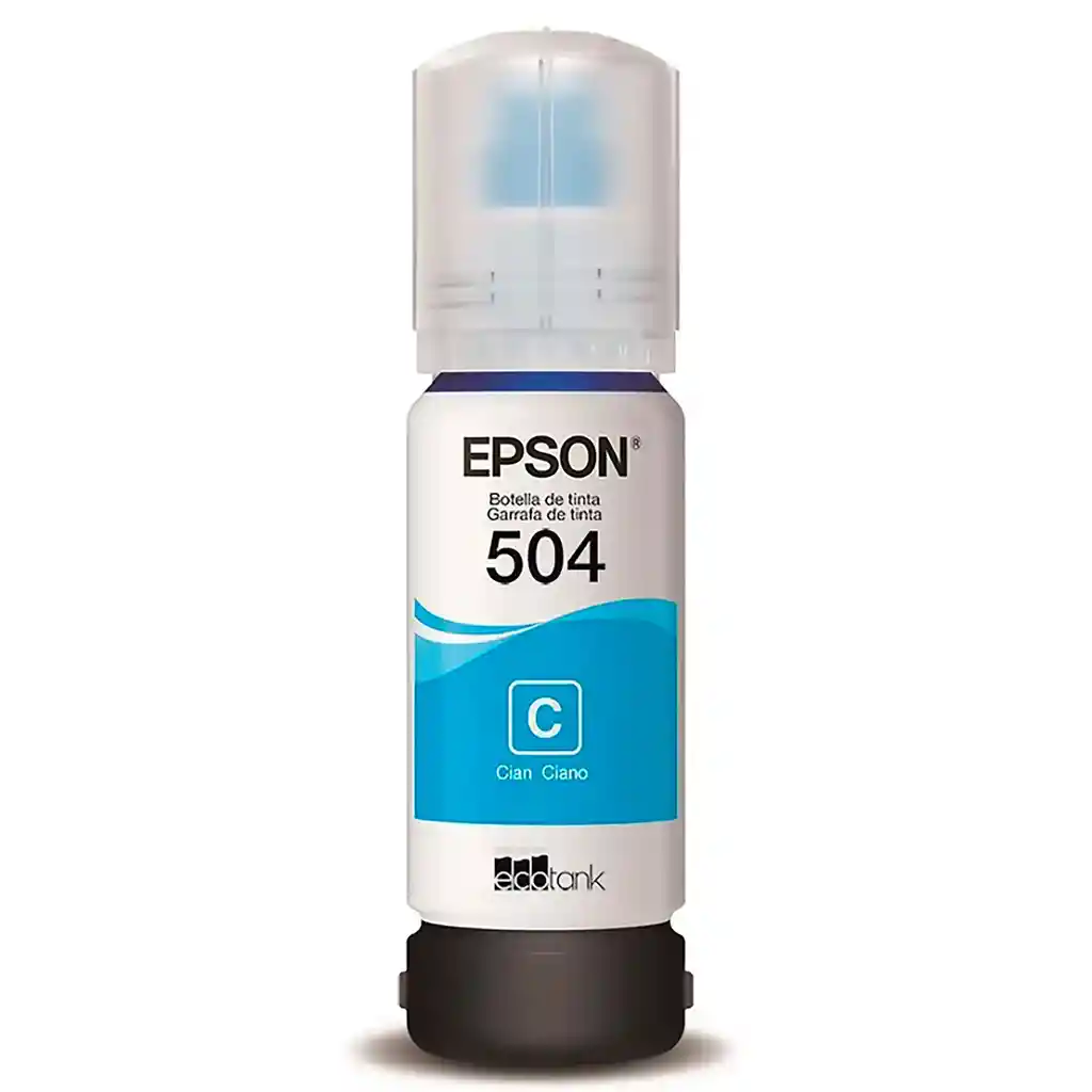 Tinta Epson T504 Cian Original Para Impresoras L4150 L4160 L4260 L6161 L6171 L6191 L6270 L14150 X1 Unidad
