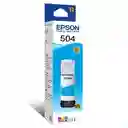 Tinta Epson T504 Cian Original Para Impresoras L4150 L4160 L4260 L6161 L6171 L6191 L6270 L14150 X1 Unidad