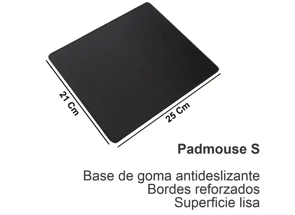 Pad Mouse Cuadrado 22x18cm Antideslizante Verde