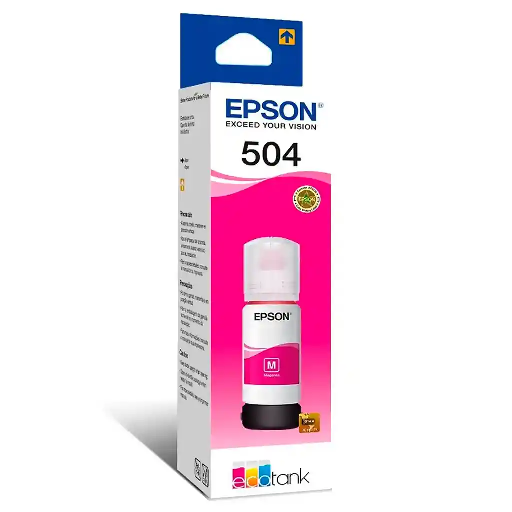 Tinta Epson T504 Magenta Original Para Impresoras L4150 L4160 L4260 L6161 L6171 L6191 L6270 L14150 X1 Unidad