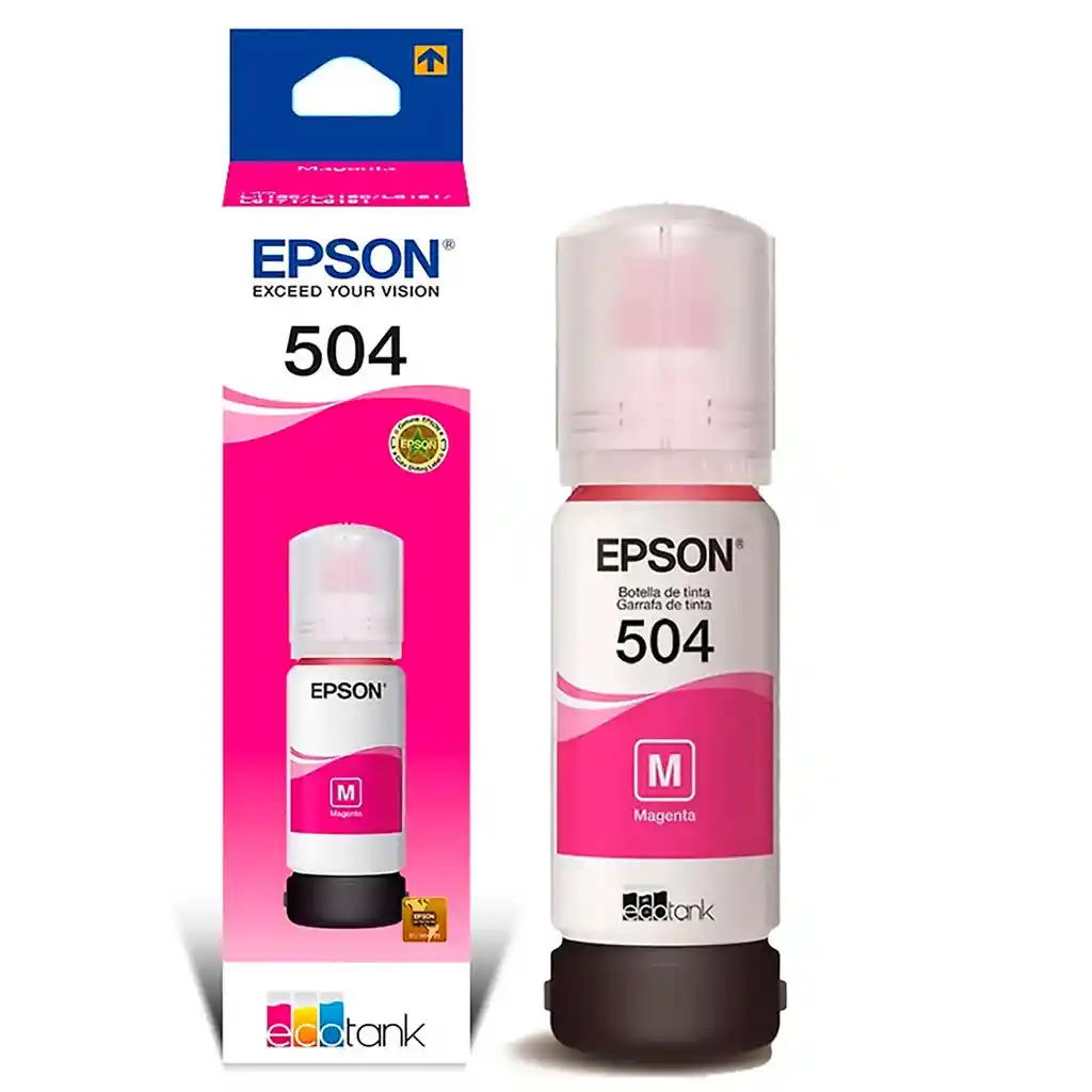 Tinta Epson T504 Magenta Original Para Impresoras L4150 L4160 L4260 L6161 L6171 L6191 L6270 L14150 X1 Unidad