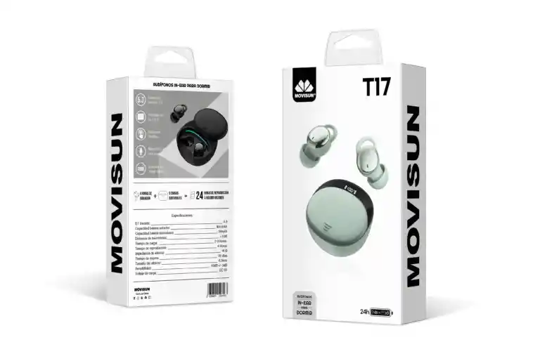 Audífonos Bluetooth Inalámbricos Movisun T17 Aptos Dormir
