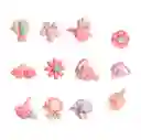 Set De Anillos Ajustables Juguete Niñas Figuras + Estuche