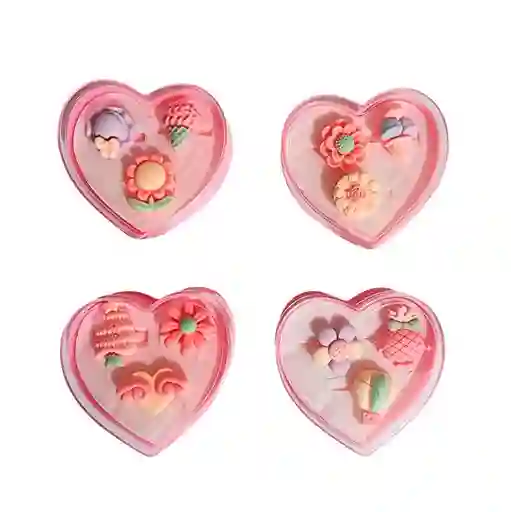 Set De Anillos Ajustables Juguete Niñas Figuras + Estuche