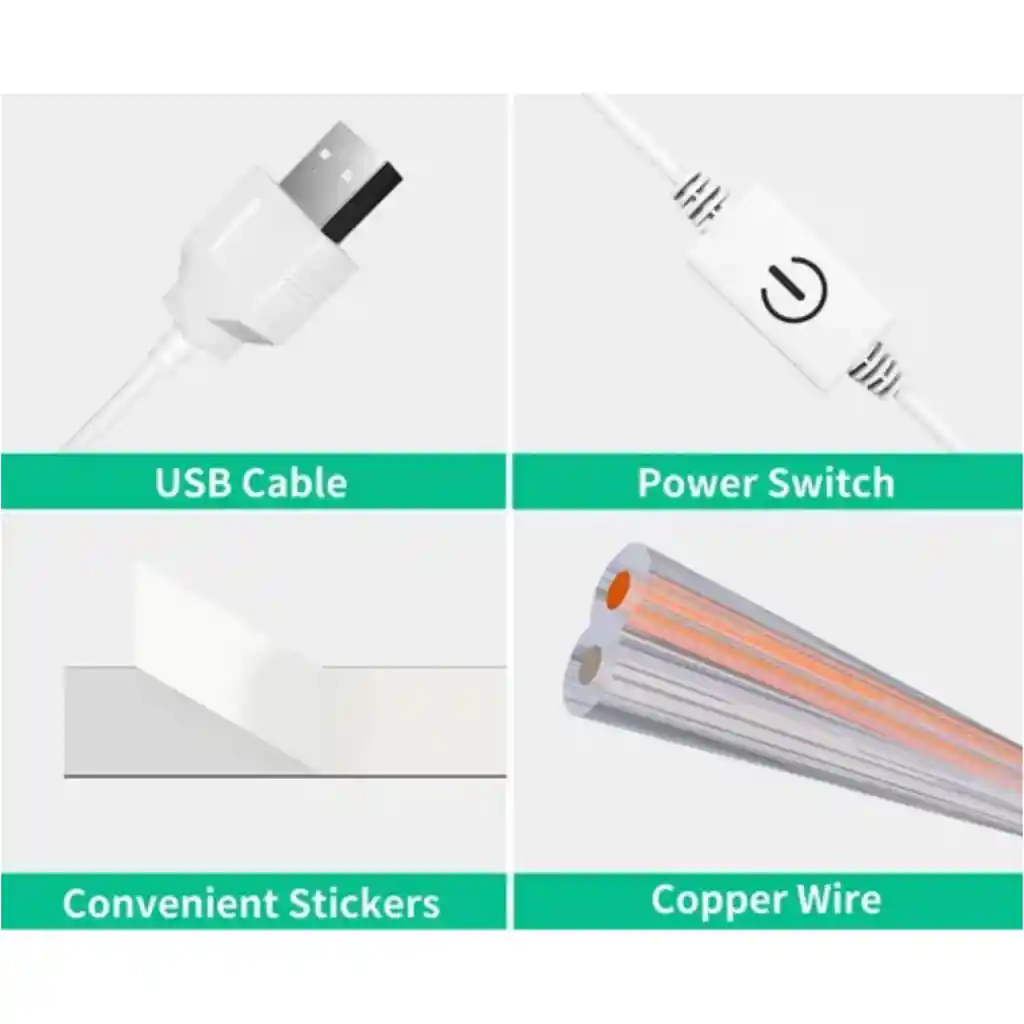 Lámpara Cadena Cable Espejo Espejo Luces Tira Led Baño