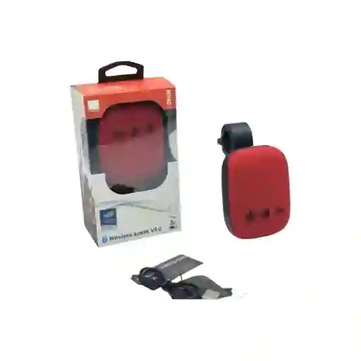 Parlante Bluetooth Para Bicicleta Wind 3 Facil De Llevar Rojo
