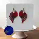 Aretes Alitas, Pavo Reales, Alas De Ángel En Micro Macramé, Rojizos