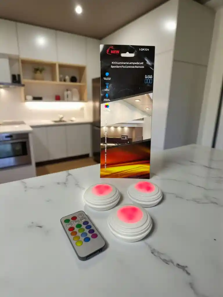 Kit De 3 Bombillas Led Redondas Adhesivas Tipo A