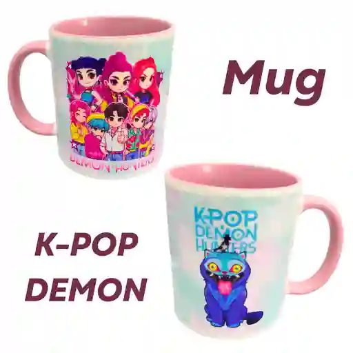 Mug (taza ) K Pop Demon Hunters Rosado