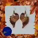 Aretes Alitas, Pavo Reales, Alas De Ángel En Micro Macramé, Café De Sol