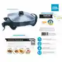 Sartén Eléctrico Cuadrado Home Elements - Negro Antiadherente