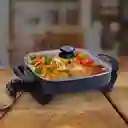 Sartén Eléctrico Cuadrado Home Elements - Negro Antiadherente