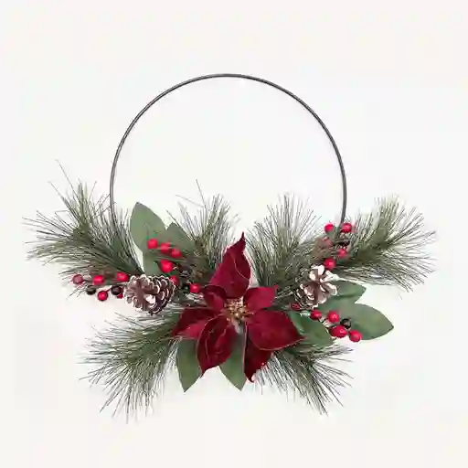 Corona Expressions Poinsettia 40 Cm Rojo