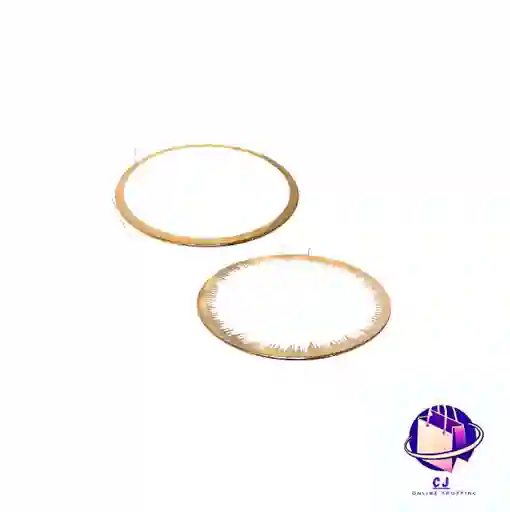 Plato Llano Con Borde Dorado De Lujo 27cm
