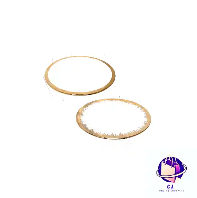 Plato Llano Con Borde Dorado De Lujo 27cm