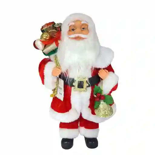 Santa De Pie Expressions Con Campana 26x40cm Rojo Poliester