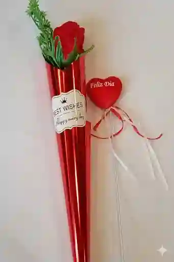 Detalles Flor Y Corazon Duo Romantico