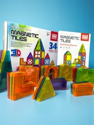 Juguete Juego Bloques Magnético 34 Piezas 3d